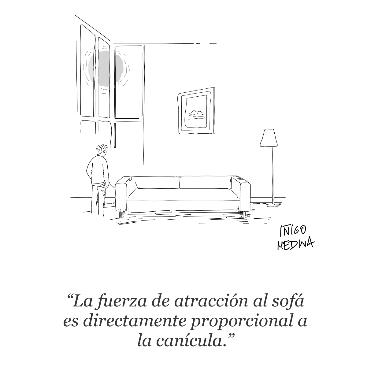 Fuerza de atracción al sofá