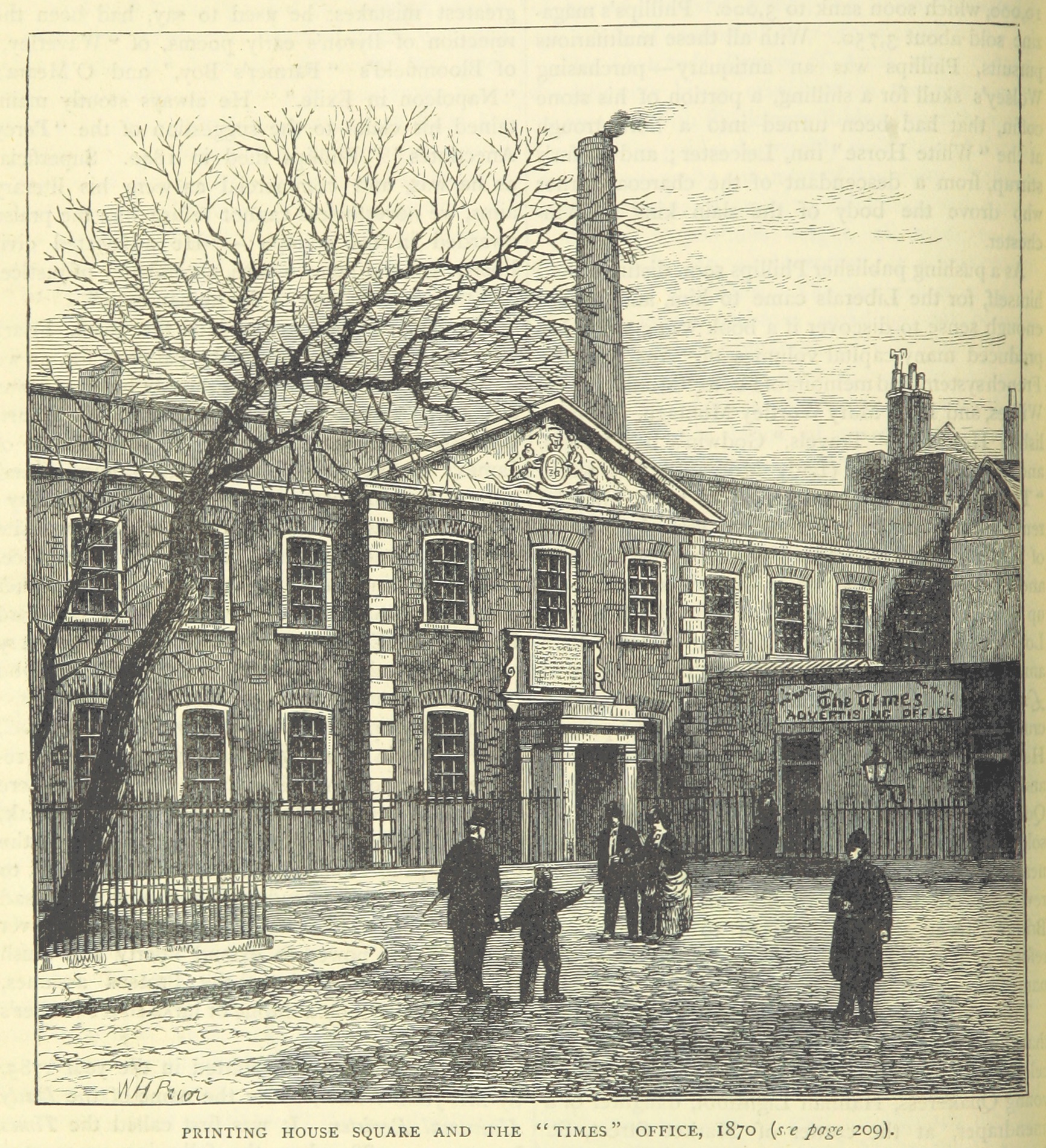 Printing House Square and the Times Office, 1870